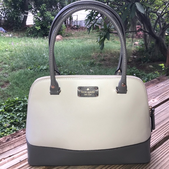 kate spade Handbags - Kate Spade large dome two tone gray satchel
